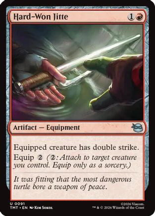Hard-Won Jitte  [Foil]  (TMT-091) - [Teenage Mutant Ninja Turtles]