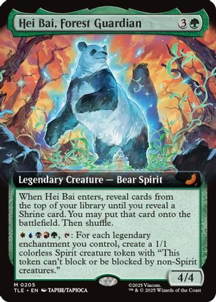 Hei Bai, Forest Guardian (Extended Art)  [Foil]  (TLE-205) - [Avatar: The Last Airbender: Eternal-Legal]