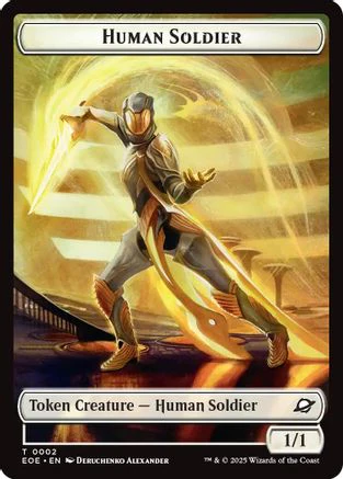 Human Soldier // Lander (0008) Double-Sided Token  (EOE-2 // 8) - [Edge of Eternities]