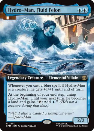 Hydro-Man, Fluid Felon (Extended Art)  [Foil]  (SPM-250) - [Marvel's Spider-Man]