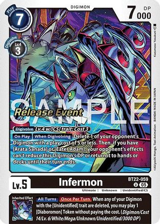 Infermon (BT22-059) - [Cyber Eden Release Event Cards] Foil