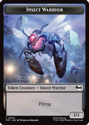 Insect Warrior // Food Double-Sided Token  [Foil]  (TMT-4 // 8) - [Teenage Mutant Ninja Turtles]