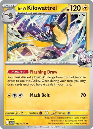 Iono's Kilowattrel - 055/159  - (055/159) Holofoil [SV09 Journey Together]
