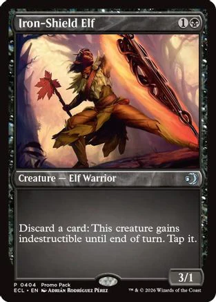 Iron-Shield Elf  (PPECL-404) - [Promo Pack: Lorwyn Eclipsed]