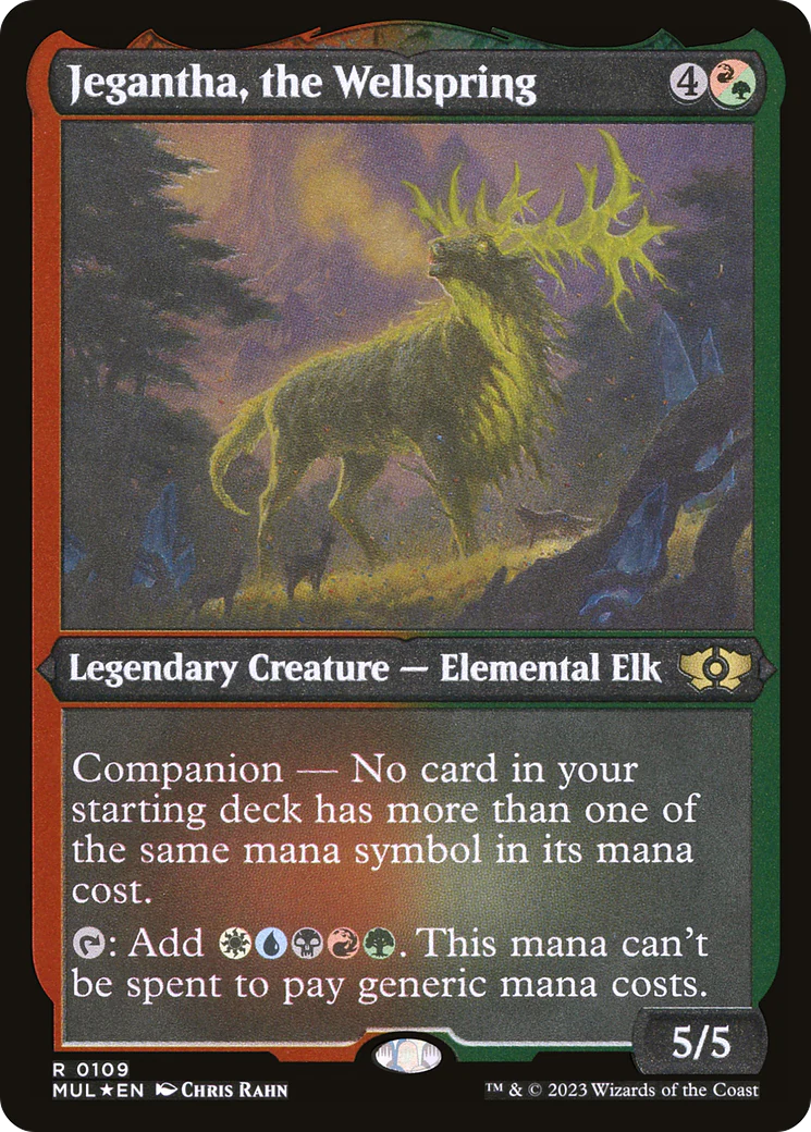 Jegantha, the Wellspring (Foil Etched)  [Foil]  (MUL-109) - [Multiverse Legends]: (companion)