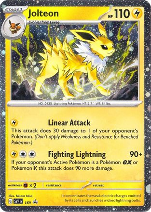 Jolteon - 169 (Cosmos Holo)  - (135) Holofoil [SV Scarlet & Violet Promo Cards]