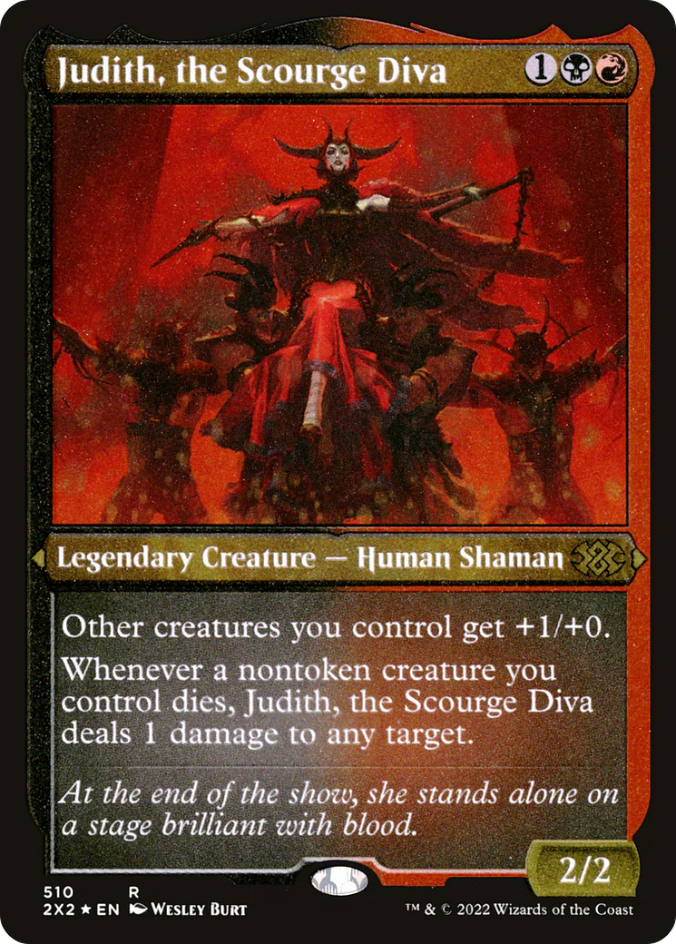 Judith, the Scourge Diva (Foil Etched)  [Foil]  (2X2-510) - [Double Masters 2022]