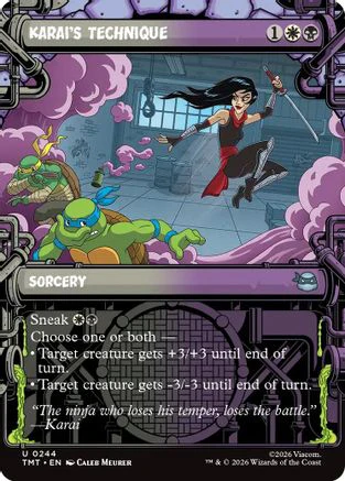 Karai's Technique (Showcase)  [Foil]  (TMT-244) - [Teenage Mutant Ninja Turtles]