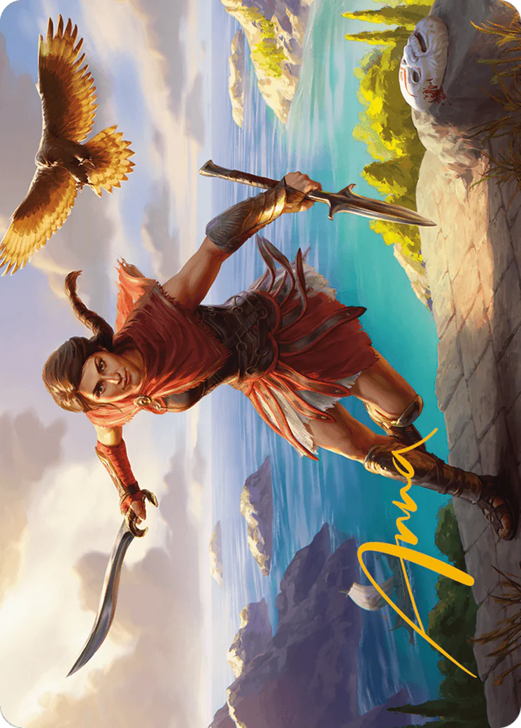 Kassandra, Eagle Bearer Art Card (Gold-Stamped Signature)  (ASACR-006) - [Assassin's Creed Art Series] (Borderless)