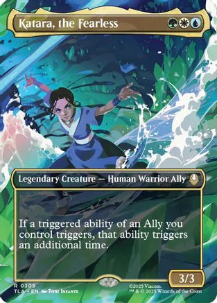 Katara, the Fearless (Borderless)  [Foil]  (TLA-305) - [Avatar: The Last Airbender]
