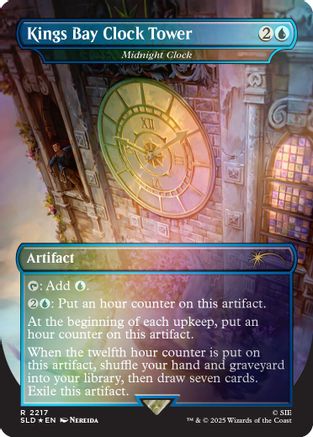 Kings Bay Clock Tower - Midnight Clock (Rainbow Foil)  [Foil]  (SLD-2217) - [Secret Lair Drop Series]