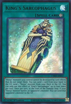 King's Sarcophagus [CH02-EN037] - THE CHRONICLES DECK: Spirit Charmers (All-Foil Edition) 1st Edition - Ultra Rare