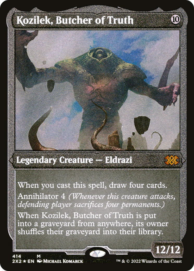 Kozilek, Butcher of Truth (Foil Etched)  [Foil]  (2X2-414) - [Double Masters 2022]