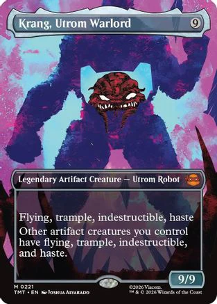 Krang, Utrom Warlord (Borderless)  [Foil]  (TMT-221) - [Teenage Mutant Ninja Turtles]