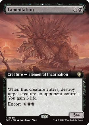 Lamentation (Extended Art)  (ECC-030) - [Commander: Lorwyn Eclipsed]