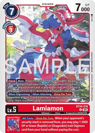 Lamiamon (BT24-016) - [Time Stranger]