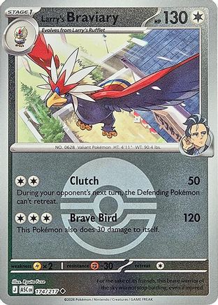 Larry's Braviary (Poke Ball) - (174) Reverse Holofoil [ME Ascended Heroes]