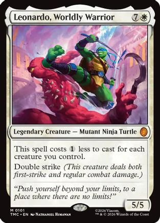 Leonardo, Worldly Warrior  (TMC-101) - [Commander: Teenage Mutant Ninja Turtles]