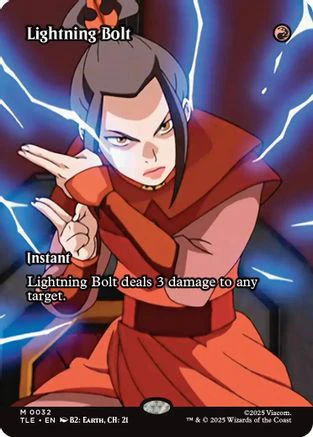 Lightning Bolt (Borderless)  [Foil]  (TLE-032) - [Avatar: The Last Airbender: Eternal-Legal]