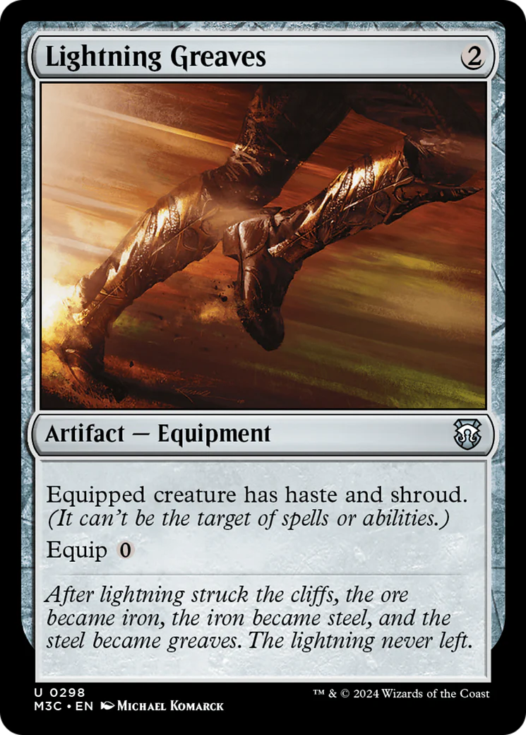 Lightning Greaves  [Foil]  (M3C-298) - [Modern Horizons 3 Commander]