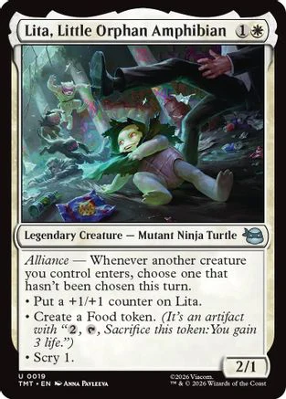 Lita, Little Orphan Amphibian  [Foil]  (TMT-019) - [Teenage Mutant Ninja Turtles]