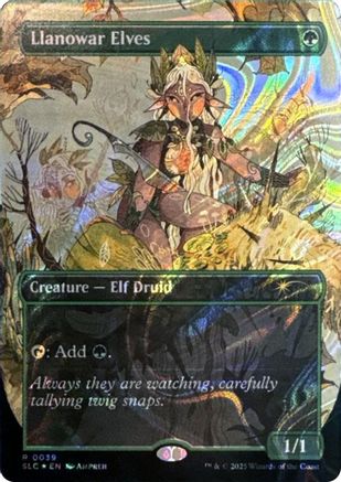 Llanowar Elves (Halo Foil)  [Foil]  (SLC-039) - [Secret Lair Countdown Kit]