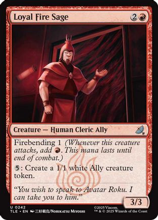 Loyal Fire Sage  (TLE-242) - [Avatar: The Last Airbender: Eternal-Legal]
