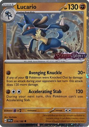 Lucario (Scarlet & Violet Stamp)  - (114) Holofoil [Miscellaneous Cards & Products]