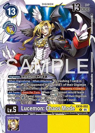 Lucemon: Chaos Mode (EX10-052) - [Sinister Order] Foil