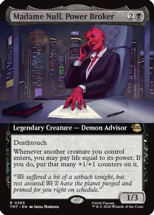 Madame Null, Power Broker (Extended Art)  [Foil]  (TMT-265) - [Teenage Mutant Ninja Turtles]