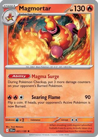 Magmortar  - (021/159) Reverse Holofoil [SV09 Journey Together]