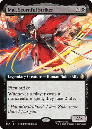 Mai, Scornful Striker (Extended Art)  (TLA-374) - [Avatar: The Last Airbender]