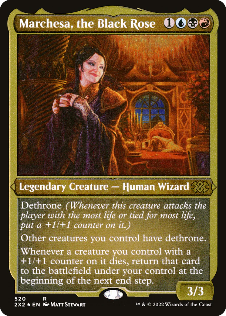 Marchesa, the Black Rose (Foil Etched)  [Foil]  (2X2-520) - [Double Masters 2022]