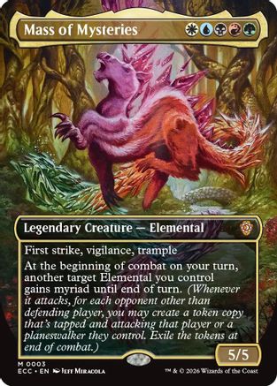 Mass of Mysteries (Borderless)  [Foil]  (ECC-003) - [Commander: Lorwyn Eclipsed]