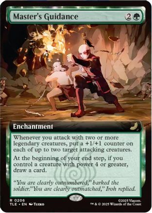 Master's Guidance (Extended Art)  [Foil]  (TLE-206) - [Avatar: The Last Airbender: Eternal-Legal]