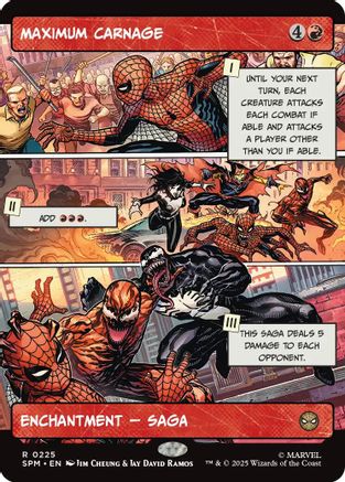 Maximum Carnage (Borderless)  [Foil]  (SPM-225) - [Marvel's Spider-Man]