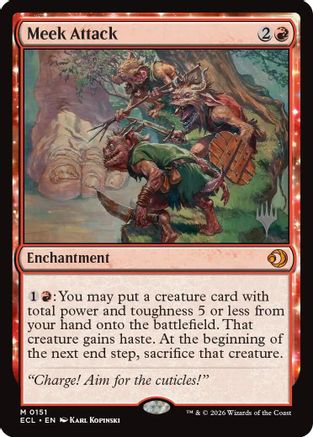 Meek Attack  [Foil]  (PPECL-151) - [Promo Pack: Lorwyn Eclipsed]