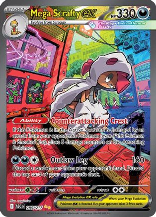 Mega Scrafty ex - (285/217) Holofoil [ME Ascended Heroes]