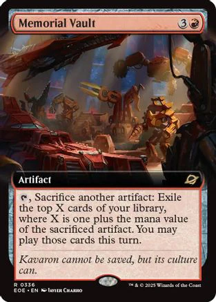 Memorial Vault (Extended Art)  [Foil]  (EOE-336) - [Edge of Eternities]
