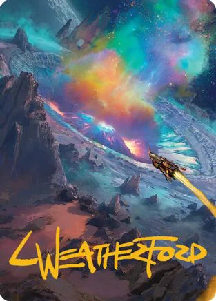 Meteor Crater Art Card (Gold-Stamped Signature)  (AAEOE-045) - [Art Series: Edge of Eternities]