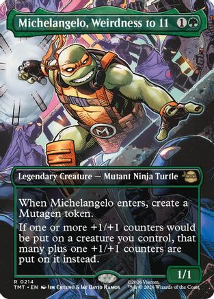 Michelangelo, Weirdness to 11 (Borderless)  (TMT-214) - [Teenage Mutant Ninja Turtles]