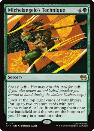 Michelangelo's Technique  [Foil]  (TMT-122) - [Teenage Mutant Ninja Turtles]