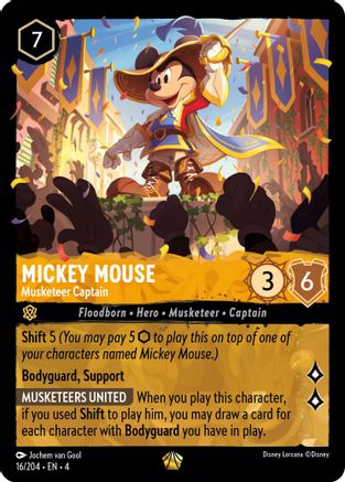 Mickey Mouse - Musketeer Captain (16/204) - [Ursulas Return] Cold Foil