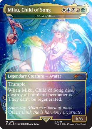 Miku, Child of Song - Child of Alara [Japanese] (Rainbow Foil) (SLD-1599) - [Secret Lair Drop Series] Foil