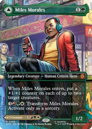 Miles Morales (0200) (Borderless)  [Foil]  (SPM-200) - [Marvel's Spider-Man]