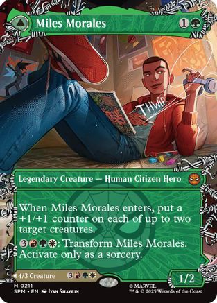 Miles Morales (0211) (Borderless)  [Foil]  (SPM-211) - [Marvel's Spider-Man]