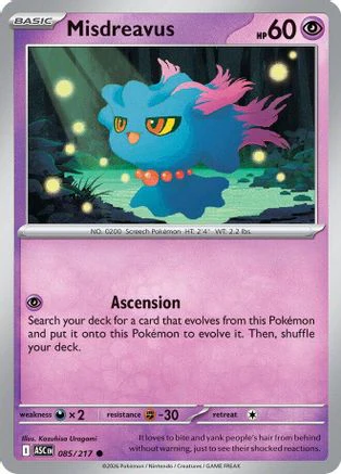 Misdreavus - (085/217) Reverse Holofoil [ME Ascended Heroes]
