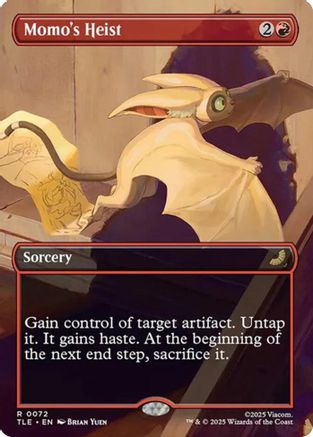 Momo's Heist (Borderless)  [Foil]  (TLE-072) - [Avatar: The Last Airbender: Eternal-Legal]
