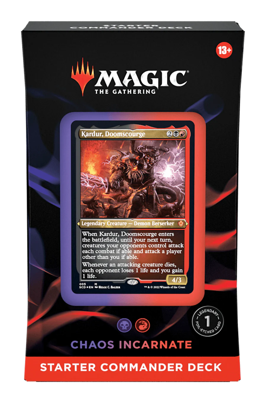 MTG STARTER COMMANDER DECK - Chaos Incarnate (Black-Red)