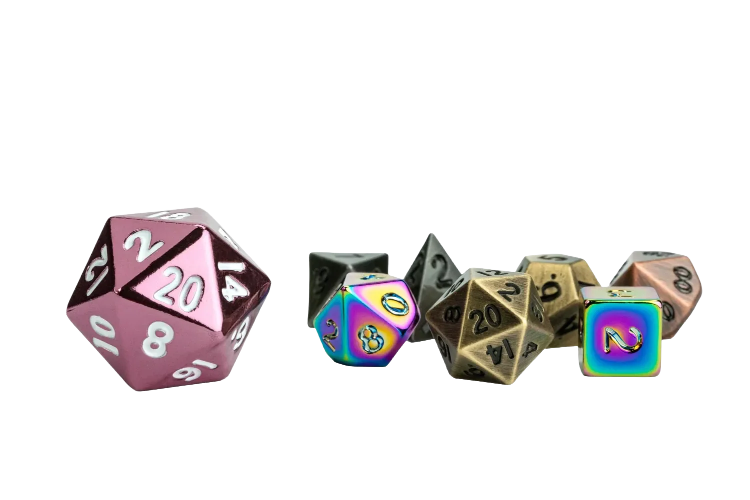 MYSTERY MISFIT MINI METAL POLYHEDRAL DICE SET - Image 2